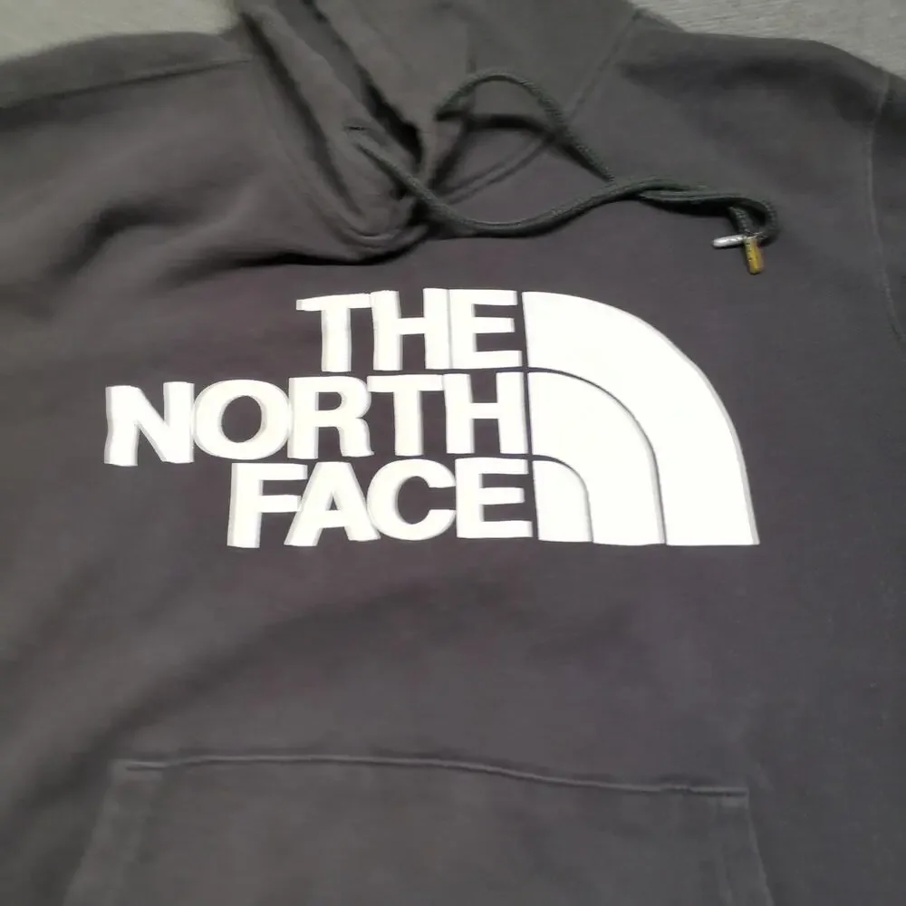 The North Face Hoodie Mens Large Black Fleece Center Logo Pullover